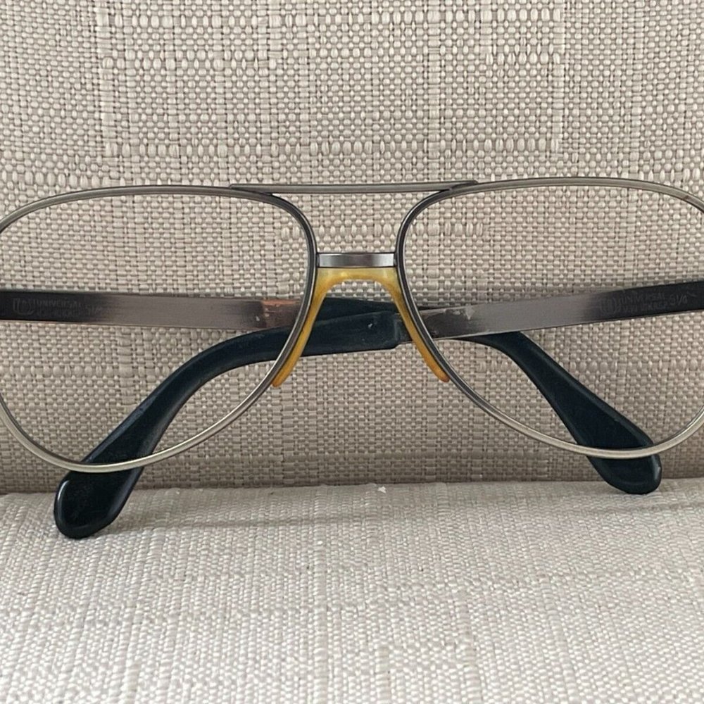 Vintage Universal Men Eyeglasses Frame 10 K.R.P.G Black Tone Glasses - Picture 2 of 11